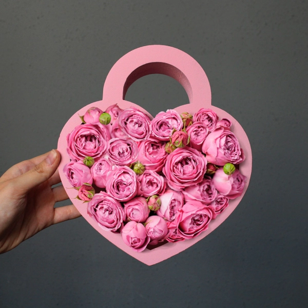 Декоративна коробка для квітів Замочок